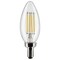 Satco 4 Watt B11 LED Lamp, Clear, Candelabra Base, 90 CRI, 2700K, 120 Volts S21264 - alternate 1